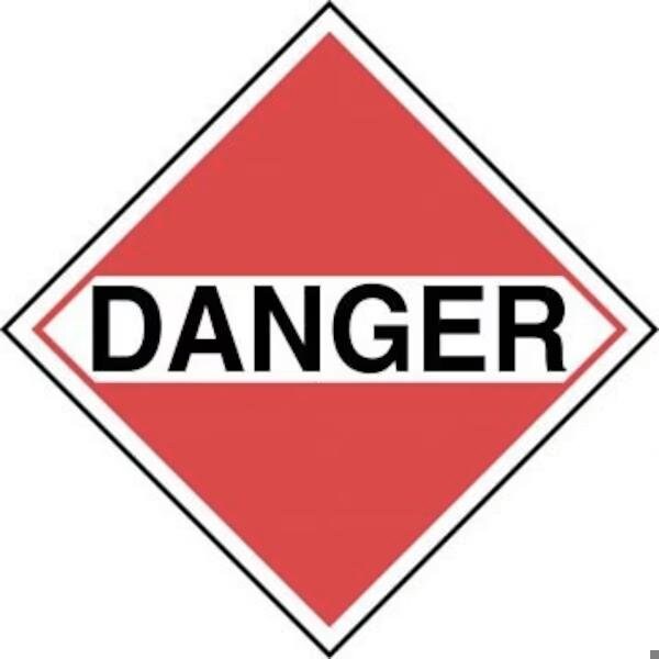 Accuform TDG PLACARD DANGER 273MM X 273MM 10 TCP951CT100 - main